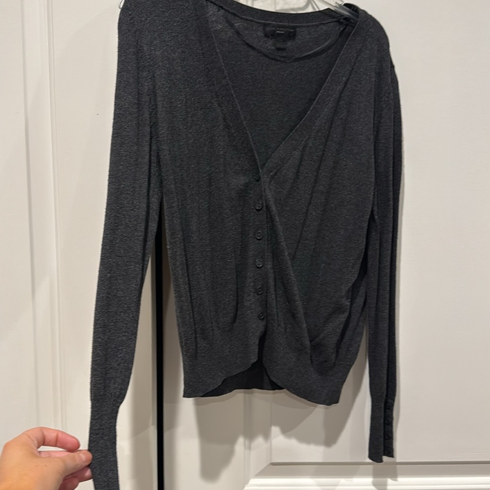 Worthington P medium cotton rayon nylon sweater cardigan